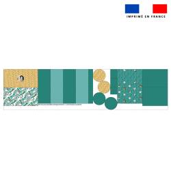 Kit trousse double compartiment motif pingouin + 1 trousse assortie - Création Stillistic