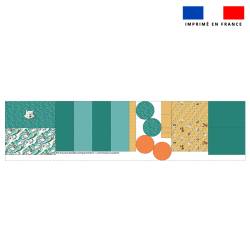 Kit trousse double compartiment motif loup polaire + 1 trousse assortie - Création Stillistic