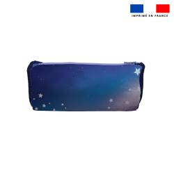 Kit trousse double compartiment motif chat sirius + 1 trousse assortie - Création Stillistic