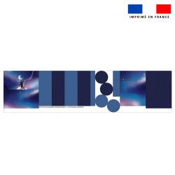 Kit trousse double compartiment motif chat sirius + 1 trousse assortie - Création Stillistic