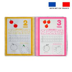 Kit livre à colorier apprendre à écrire les chiffres édition fruits