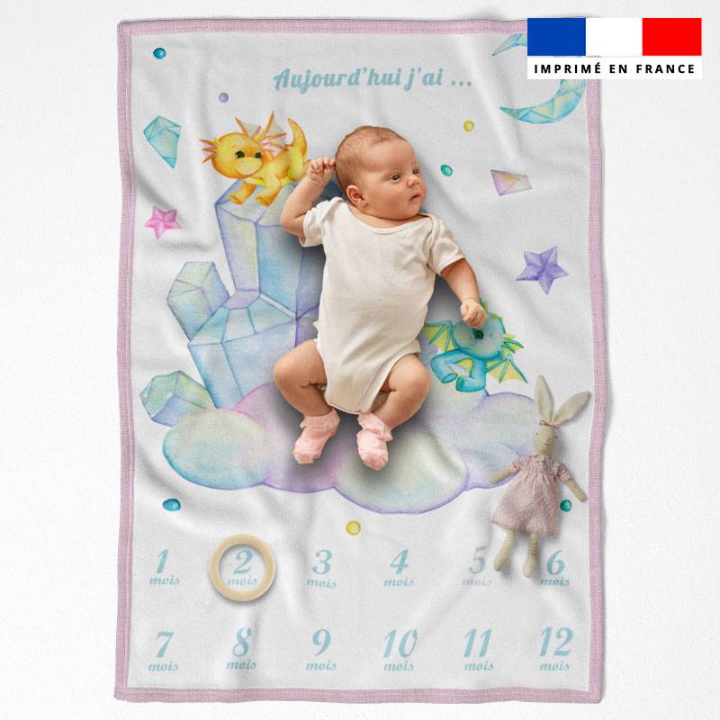 Coupon pour couverture mensuelle bébé motif bébé dragon