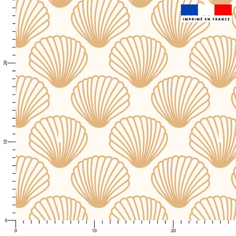 Coquillage sable - Fond crème