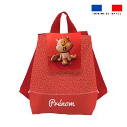 Kit sac à dos enfant personnalisé - Bébé castor - Création Stillistic