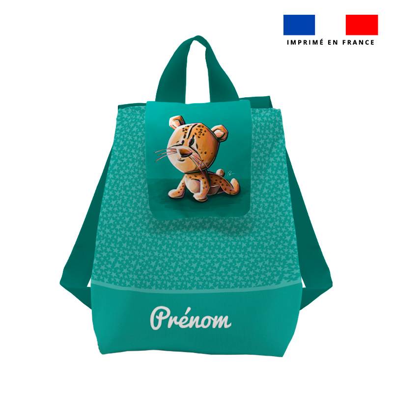 Kit sac à dos enfant personnalisé - Guépard - Création Stillistic