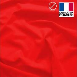 coupon - Coupon 60cm - Toile coton ignifugée M1 rouge