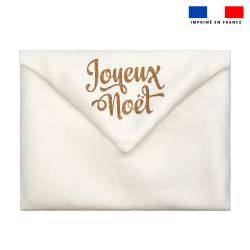 Coupon pour enveloppe en tissu motif joyeux noel effet jute