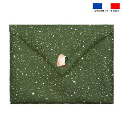 Coupon Pour Enveloppe En Tissu motif Noël Scandinave