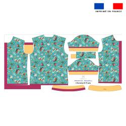 Patron chemise enfant imprimé hippo surf - Création Stillistic