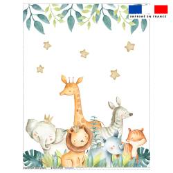 Coupon couverture imprimé safari animaux aquarelle