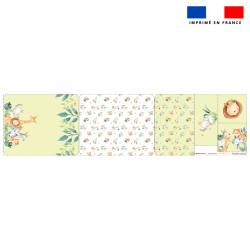 Kit pochette ardoise motif safari animaux aquarelle