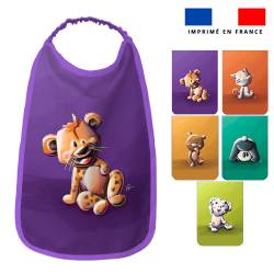 Lot de 5 coupons éponge pour serviettes de table pour enfant motif animaux - Création Stillistic