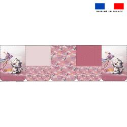 Lot de 5 coupons éponge pour serviettes de table pour enfant motif tigre blanc - Création Stillistic