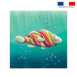 Coupon serviette de plage motif poisson sucre d'orge - Création Stillistic