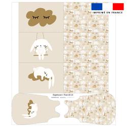 Coupon motif lapin dans les nuages - Gigoteuse et Tour de Lit