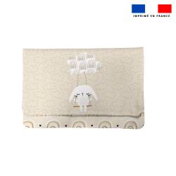 Kit pochette ardoise motif lapin dans les nuages