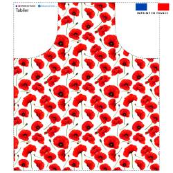 Patron imprimé pour tablier motif coquelicot