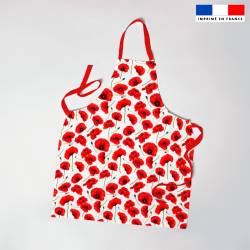 Patron imprimé pour tablier enfant motif coquelicot