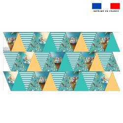 Coupon pour fanions motif hippo surf - Création Stillistic