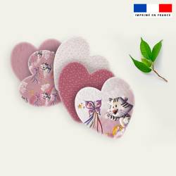 Coupon lingettes lavables coeurs motif tigre blanc - Création Stillistic