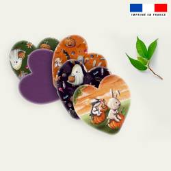 Coupon lingettes lavables coeurs motif fantômes - Création Stillistic