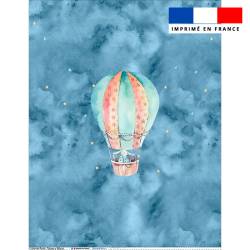 Coupon couverture imprimé montgolfière aquarelle