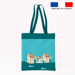 Coupon pour tote-bag motif montgolfière aquarelle