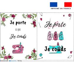 Coupon pour tote-bag motif citation je porte ce que je couds