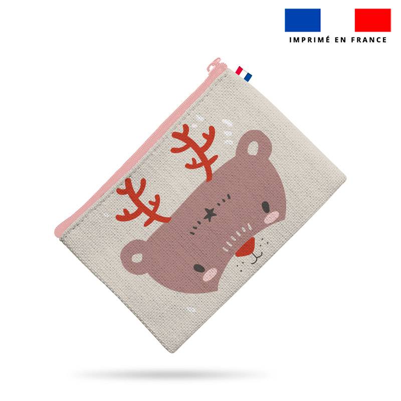 Kit pochette motif animaux pastel