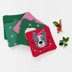 Coupon lingettes lavables motif chien de Noel