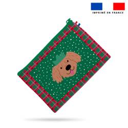 Kit pochette motif chien de Noel