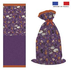 Kit sac à jouets motif fantôme violet - Création Stillistic