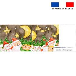 Coupon pour Calendrier de l'avent Paysage motif noel aquarelle