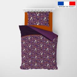 Coupon pour couette imprimé fantômes violets - Création Stillistic