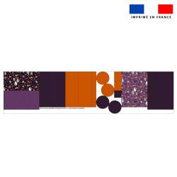 Kit trousse double compartiment motif fantôme violet + 1 trousse assortie - Création Stillistic