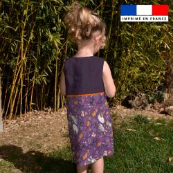 Patron robe enfant motif fantôme violet - Création Stillistic