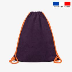 Kit sac à dos coulissant motif fantôme violet - Création Stillistic