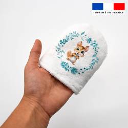 Kit mini-gants nettoyants motif écureuil aquarelle