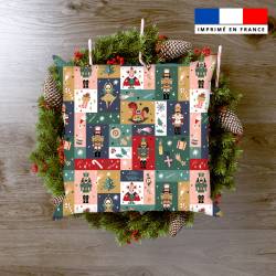 Patchwork casse-noisette - Fond multicolore