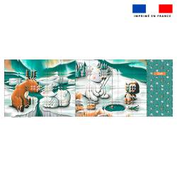 Patron imprimé pour jeu de puzzle 2 en 1 motif animaux du froid - Création Stillistic