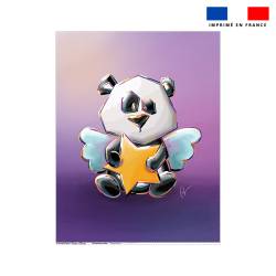 Coupon couverture imprimé ange panda - Création Stillistic