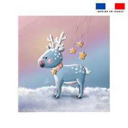 Coupon couverture imprimé renne d'hiver - Création Stillistic