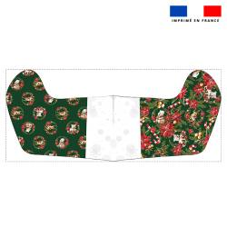 Kit chaussette de noel motif animaux couronne de Noel vert + Fausse fourrure - Création Stillistic