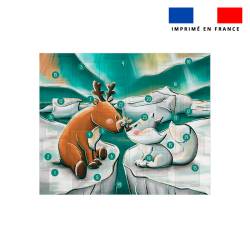 Coupon pour Calendrier de l'avent Paysage motif animaux du froid renne et renard - Création Stillistic