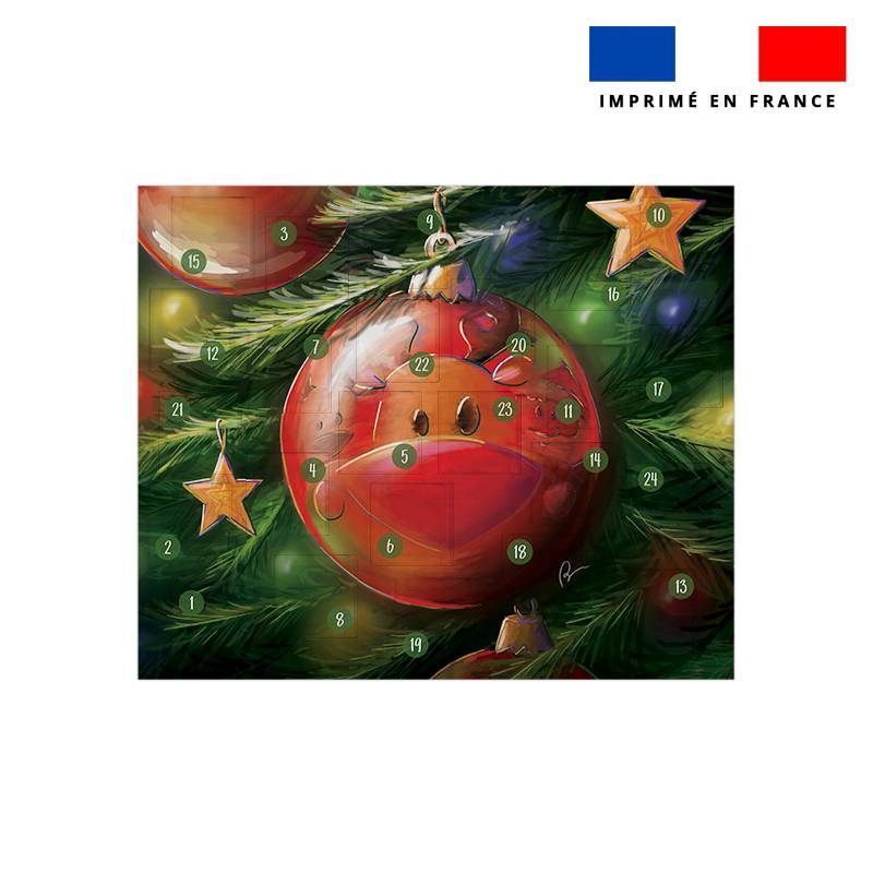 Coupon pour Calendrier de l'avent Paysage motif Boule de noel Renne - Création Stillistic