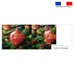 Coupon pour Calendrier de l'avent Paysage motif Boule de noel Renne - Création Stillistic