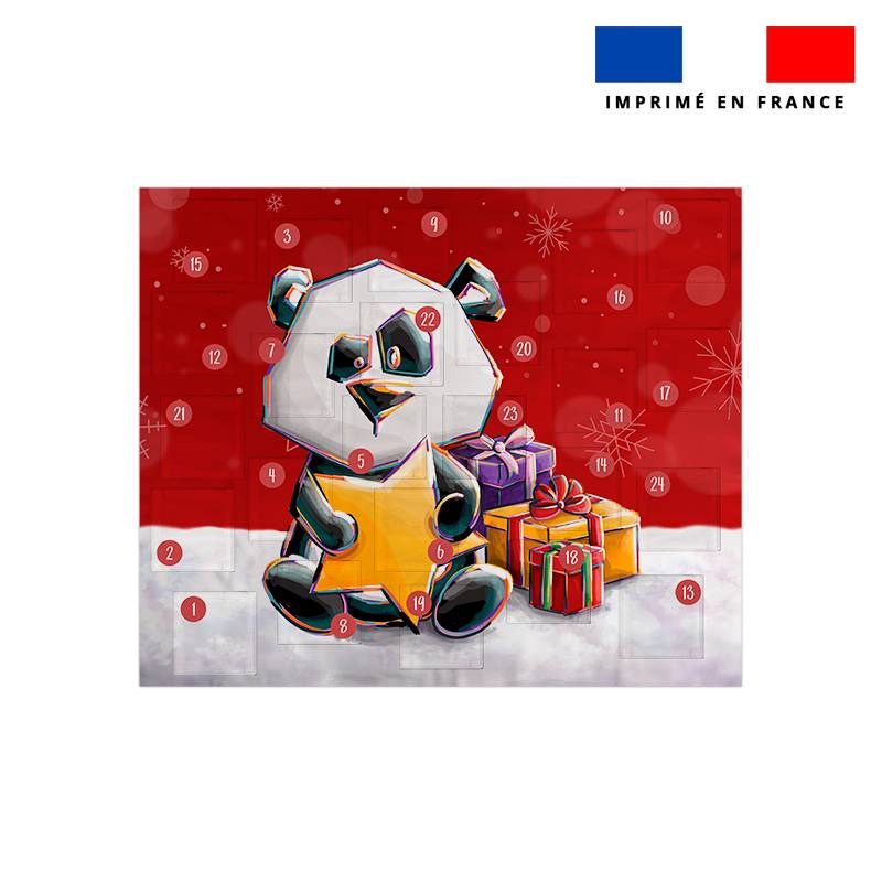 Coupon pour Calendrier de l'avent Paysage motif Panda de Noel - Création Stillistic