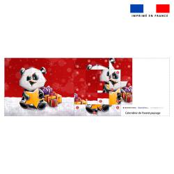 Coupon pour Calendrier de l'avent Paysage motif Panda de Noel - Création Stillistic