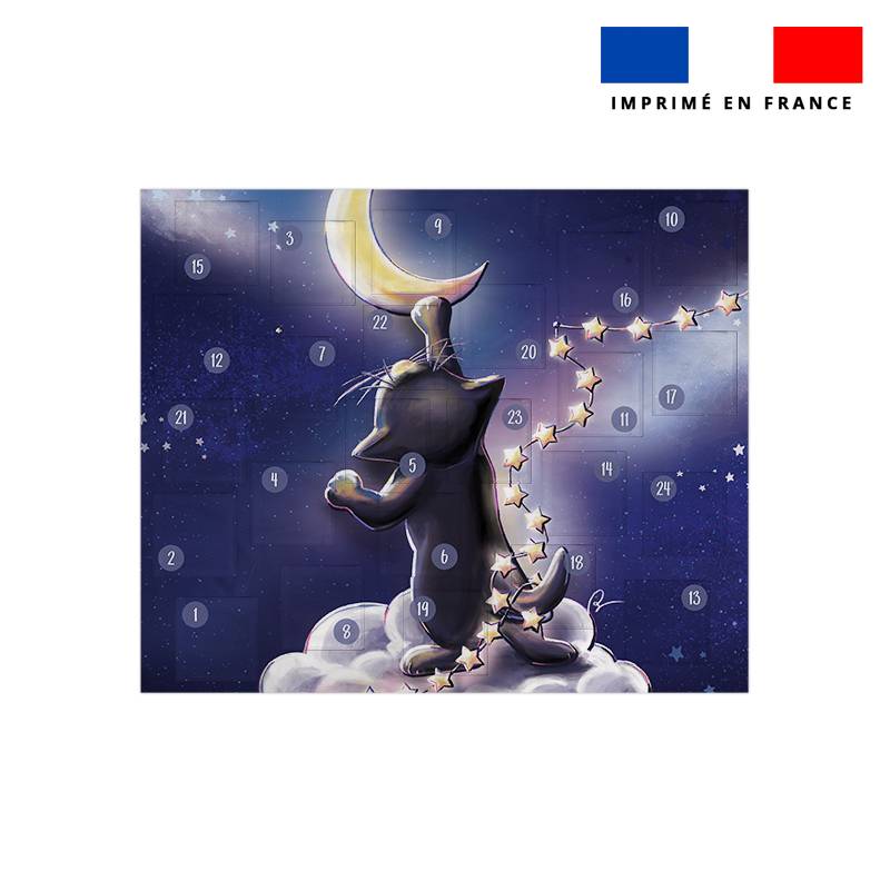 Coupon pour Calendrier de l'avent Paysage motif Chat lune - Création Stillistic