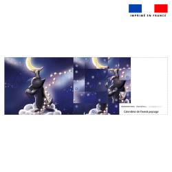 Coupon pour Calendrier de l'avent Paysage motif Chat lune - Création Stillistic